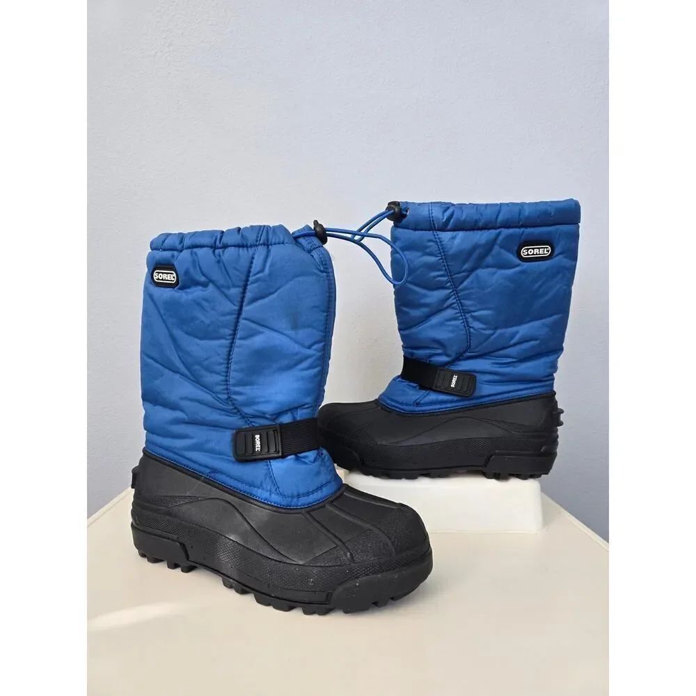 Sorel Snow Pack Women’s Winter Snow Boots Size 5 Blue Waterproof Warm Hinking